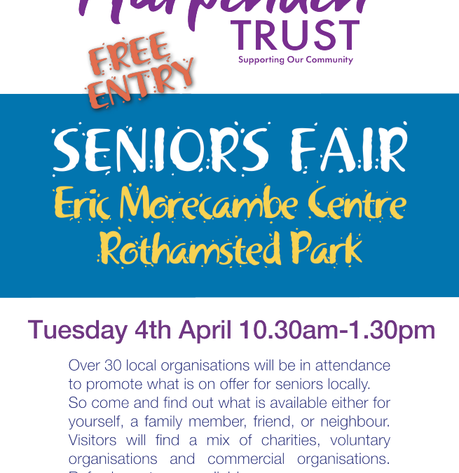 MEET THE TRUST IN HARPENDEN ON TUESDAY 4 APRIL 10.30 – 1.30PM